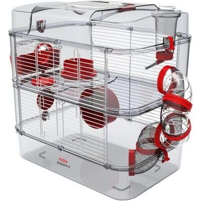ZOLUX Rody3 duo Käfig - Hamster, Maus & Rennmäuse - 41x27x40,5cm - Rot ZOLUX Rody3 duo Käfig - Hamster, Maus & Rennmäuse - 41x27x40,5cm - Rot