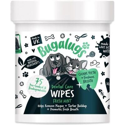 Bugalugs Dental Care Tücher - Tier-Feuchttücher - 75 Blätter Bugalugs Dental Care Tücher - Tier-Feuchttücher - 75 Blätter