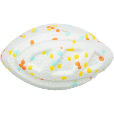 Trixie Light & Strong, Rugby, EPS, 12,5 cm, white/multi-coloured, Hundespielzeug Trixie Light & Strong, Rugby, EPS, 12,5 cm, white/multi-coloured, Hundespielzeug