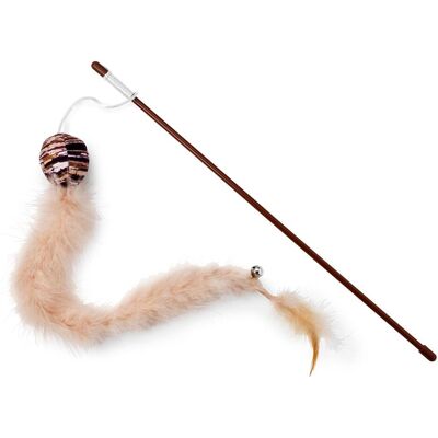 Dogman Legetj stang Fuzzy brun, Katzenspielzeug Dogman Legetj stang Fuzzy brun, Katzenspielzeug