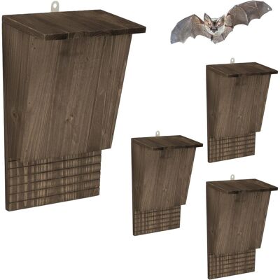 Relaxdays Brauner Fledermauskasten 4er Set, Vogelhaus Relaxdays Brauner Fledermauskasten 4er Set, Vogelhaus