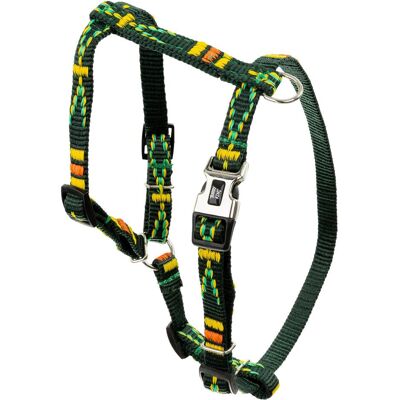 Barry King Szelki dla psa, zielony, wzór etniczny, taśma polipropylenowa, 10mm/25-40cm (Hund), Halsband + Leine Barry King Szelki dla psa, zielony, wzór etniczny, taśma polipropylenowa, 10mm/25-40cm (Hund), Halsband + Leine