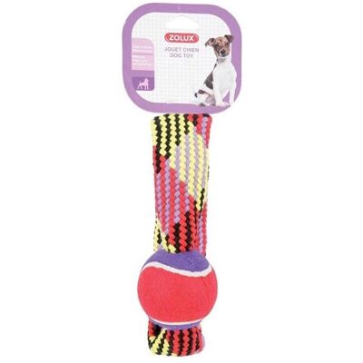 Zolux Rope toy with a tennis ball, circle 23 cm (Ballspielzeug Hund), Hundespielzeug Zolux Rope toy with a tennis ball, circle 23 cm (Ballspielzeug Hund), Hundespielzeug