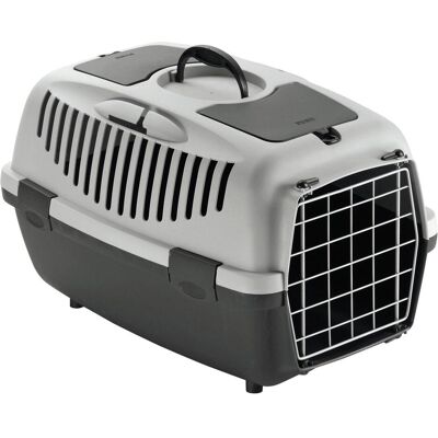 Zolux RECORD GULLIVER 2 transport box with metal grille blue / brown (Katze), Tiertransport Zolux RECORD GULLIVER 2 transport box with metal grille blue / brown (Katze), Tiertransport