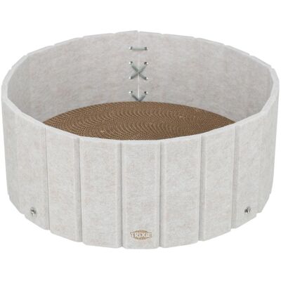 Trixie Legowisko, dla kota, kremowe, o 38 × 16 cm, do drapania z filcowym rantem, z kocimiętką (Beige, Creme), Katzenbaum Trixie Legowisko, dla kota, kremowe, o 38 × 16 cm, do drapania z filcowym rantem, z kocimiętką (Beige, Creme), Katzenbaum