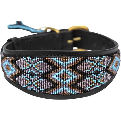 Kampuni Hundehalsbånd Lucher Ombima turkis medium, 53x5,5 cm (Hund), Halsband + Leine Kampuni Hundehalsbånd Lucher Ombima turkis medium, 53x5,5 cm (Hund), Halsband + Leine
