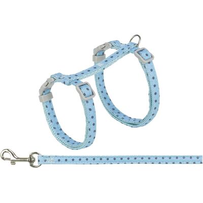 Trixie Szelki dla kota ze smyczą, dla kota, w kropki, 28–45 cm/10 mm, 1,20 m, niebieskie (Katze), Halsband + Leine Trixie Szelki dla kota ze smyczą, dla kota, w kropki, 28–45 cm/10 mm, 1,20 m, niebieskie (Katze), Halsband + Leine