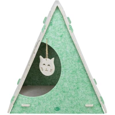 Trixie Lucy, legowisko - jaskinia, dla kota, piaskowy/zielony, filc, trójkątna, 46 × 50 × 38 cm (Katze), Hundebett + Katzenbett Trixie Lucy, legowisko - jaskinia, dla kota, piaskowy/zielony, filc, trójkątna, 46 × 50 × 38 cm (Katze), Hundebett + Katzenbett