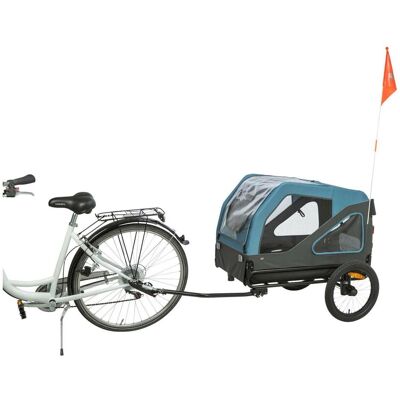 Trixie Przyczepka rowerowa, dla psa, L: 81 × 112 × 112/155 cm, niebieski/szary (Hund), Tiertransport Trixie Przyczepka rowerowa, dla psa, L: 81 × 112 × 112/155 cm, niebieski/szary (Hund), Tiertransport