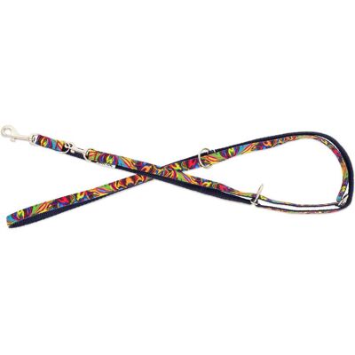 Barry King Smycz regulowana dla psa, granatowy, wzór picasso, taśma polipropylenowa, 10mm/220cm (Hund), Halsband + Leine Barry King Smycz regulowana dla psa, granatowy, wzór picasso, taśma polipropylenowa, 10mm/220cm (Hund), Halsband + Leine