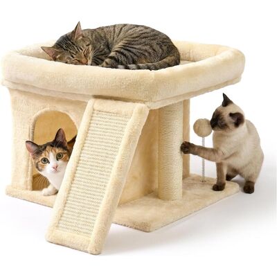 Relaxdays Kratzbaum (38.50 cm, Beige), Katzenbaum Relaxdays Kratzbaum (38.50 cm, Beige), Katzenbaum