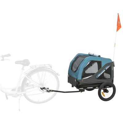 Trixie Przyczepka rowerowa, dla psa, M: 81 × 102 × 102/145 cm, niebieski/szary (Hund), Tiertransport Trixie Przyczepka rowerowa, dla psa, M: 81 × 102 × 102/145 cm, niebieski/szary (Hund), Tiertransport