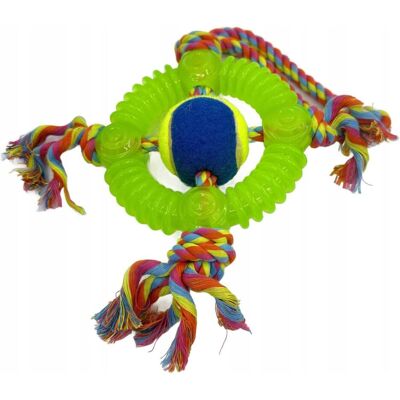 Mr. Pretzel Zerrspielzeug Kauspielzeug Ring mit Seil 13 cm (Kauspielzeug Hund, Zerrspielzeug Hund), Hundespielzeug Mr. Pretzel Zerrspielzeug Kauspielzeug Ring mit Seil 13 cm (Kauspielzeug Hund, Zerrspielzeug Hund), Hundespielzeug
