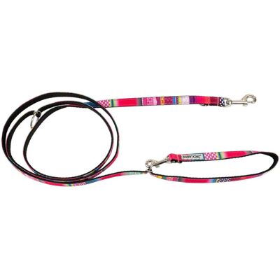 Barry King Smycz dla psa, wzór mozaikowy, regulowana, 10MM/220CM różowa (Hund), Halsband + Leine Barry King Smycz dla psa, wzór mozaikowy, regulowana, 10MM/220CM różowa (Hund), Halsband + Leine