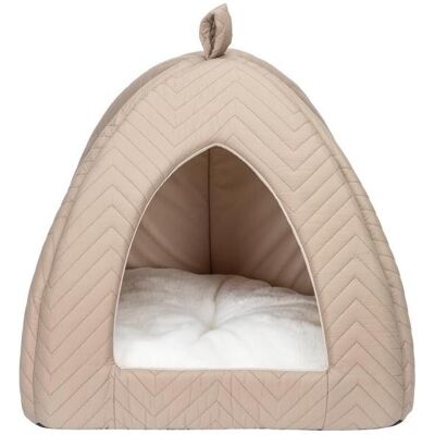 Hoppy Pets Tierbett - Haus Höppy, elfenbeinbeige, 45 cm x 45 cm (Hund, Katze), Hundebett + Katzenbett Hoppy Pets Tierbett - Haus Höppy, elfenbeinbeige, 45 cm x 45 cm (Hund, Katze), Hundebett + Katzenbett