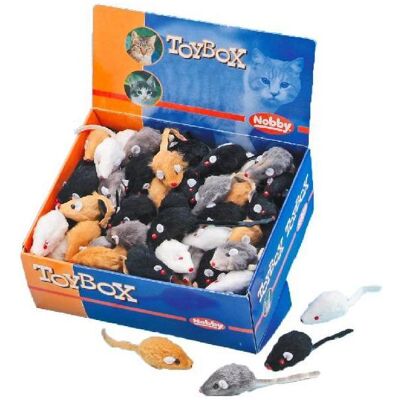 Nobby Kunstfellmaus Kurzhaar, 5 cm, assortiert (Spielmaus Katze), Katzenspielzeug Nobby Kunstfellmaus Kurzhaar, 5 cm, assortiert (Spielmaus Katze), Katzenspielzeug