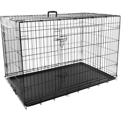 Karlie Drahtkäfig schwarz zwei Eingänge 120x76x82cm (Hund, Faltbar), Tiertransport Karlie Drahtkäfig schwarz zwei Eingänge 120x76x82cm (Hund, Faltbar), Tiertransport