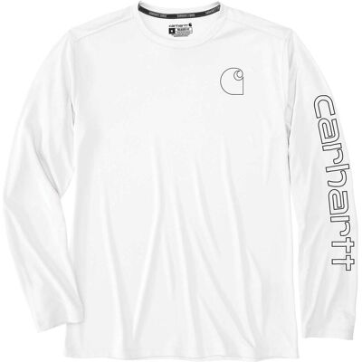 Carhartt Sun Defender Light Logo LS White T-Shirt (M), Hundemantel Carhartt Sun Defender Light Logo LS White T-Shirt (M), Hundemantel
