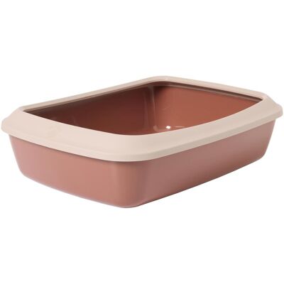 Savic Iriz 50 cm Katzentoilette mit Rand - Rosa Champagner/Rot Toscana Savic Iriz 50 cm Katzentoilette mit Rand - Rosa Champagner/Rot Toscana