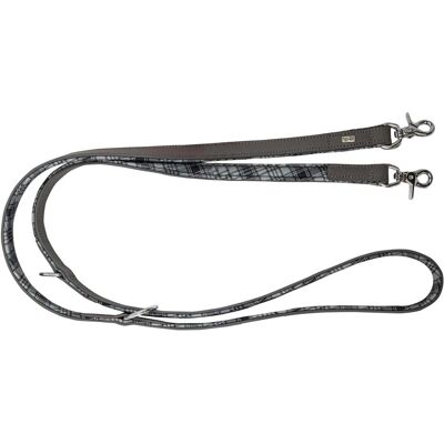 Kerbl Smycz skrzana, 20 mm x 200 cm, siwy-kratka (Hund), Halsband + Leine Kerbl Smycz skrzana, 20 mm x 200 cm, siwy-kratka (Hund), Halsband + Leine