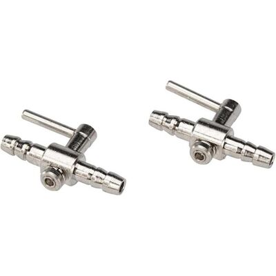 3x Europet Metall-Absperrhahnen, Ø 4/6 mm, mit 1-Weghahnen, 2 Stück, Aquariumtechnik 3x Europet Metall-Absperrhahnen, Ø 4/6 mm, mit 1-Weghahnen, 2 Stück, Aquariumtechnik