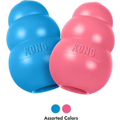 KONG Welpen Spielzeug - Natürlicher Gummi - Apportieren & Kauen - Klein KONG Welpen Spielzeug - Natürlicher Gummi - Apportieren & Kauen - Klein