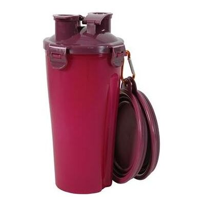 Zolux Bvk 2in1 Reisset Fles Met Voerbak En Drinkbak Rood (70 cl), Futternapf Zolux Bvk 2in1 Reisset Fles Met Voerbak En Drinkbak Rood (70 cl), Futternapf