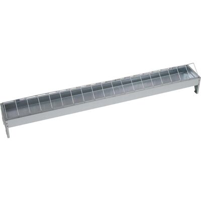 Kerbl 71303 Futtertrog verzinkt, 100 cm lang, 10 cm breit, für Hennen, Futternapf Kerbl 71303 Futtertrog verzinkt, 100 cm lang, 10 cm breit, für Hennen, Futternapf