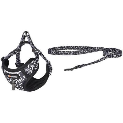 Dogness Halsband und Leine Set - Schwarz und Weiß - Hundezubehör Dogness Halsband und Leine Set - Schwarz und Weiß - Hundezubehör