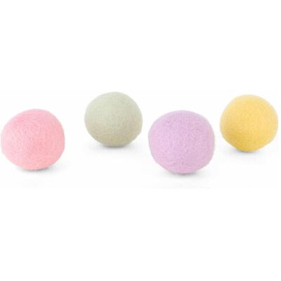 District 70 Katzen-Spielzeug Glow Felt Ball Toys, 35 mm, 4 Stück, Katzenspielzeug District 70 Katzen-Spielzeug Glow Felt Ball Toys, 35 mm, 4 Stück, Katzenspielzeug