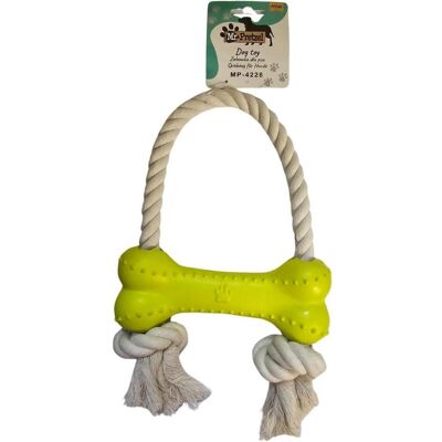 Mr. Pretzel Gummikauspielzeug am Seil Knochen 18 cm (Welpenspielzeug), Hundespielzeug Mr. Pretzel Gummikauspielzeug am Seil Knochen 18 cm (Welpenspielzeug), Hundespielzeug