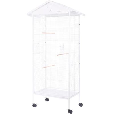 Zolux Voliere Chic Solo Wit - 78X48X156 Cm, Vogelkäfig + Voliere Zolux Voliere Chic Solo Wit - 78X48X156 Cm, Vogelkäfig + Voliere