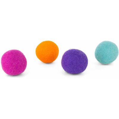 District 70 Katzen-Spielzeug Glow Felt Ball Toys, 35 mm, 4 Stück (Ballspielzeug Katze), Katzenspielzeug District 70 Katzen-Spielzeug Glow Felt Ball Toys, 35 mm, 4 Stück (Ballspielzeug Katze), Katzenspielzeug