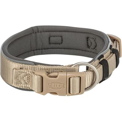 Trixie Halsband Hond Premium Extra Breed Zand / Grafiet Grijs - 33-42X3,5 Cm (Hund, Allgemein), Halsband + Leine Trixie Halsband Hond Premium Extra Breed Zand / Grafiet Grijs - 33-42X3,5 Cm (Hund, Allgemein), Halsband + Leine