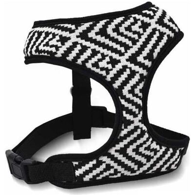 Barry King Hundegeschirr, Aztekenmuster, schwarz-weisse Streifen (Hund), Halsband + Leine Barry King Hundegeschirr, Aztekenmuster, schwarz-weisse Streifen (Hund), Halsband + Leine