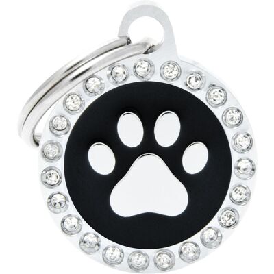 Myfamily MyFa tegn glam, cirkel med pote, sort (Hund), Halsband + Leine Myfamily MyFa tegn glam, cirkel med pote, sort (Hund), Halsband + Leine