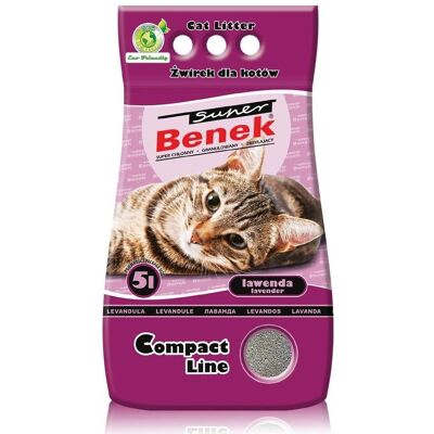 Benek Certech Super Benek Compact Lavendel - Katzenstreu Klumpend 5 l Benek Certech Super Benek Compact Lavendel - Katzenstreu Klumpend 5 l