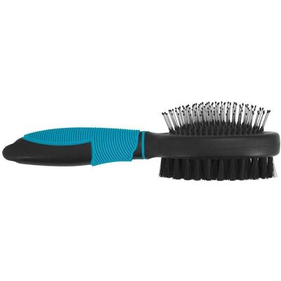 Nayeco Small double nylon-metal brush, dog barber (Hund, Katze), Tierpflegegerät Nayeco Small double nylon-metal brush, dog barber (Hund, Katze), Tierpflegegerät