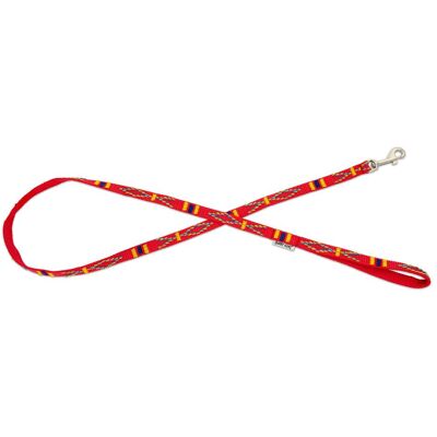Barry King Smycz czerwony, wzór etniczny, taśma polipropylenowa, 16mm/120cm (Hund), Halsband + Leine Barry King Smycz czerwony, wzór etniczny, taśma polipropylenowa, 16mm/120cm (Hund), Halsband + Leine