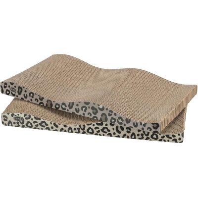 Trixie Scratching Boards Leo, catnip, 2 pcs, 44×6×25 cm,brown/cream (Braun, Cremefarben), Katzenbaum Trixie Scratching Boards Leo, catnip, 2 pcs, 44×6×25 cm,brown/cream (Braun, Cremefarben), Katzenbaum
