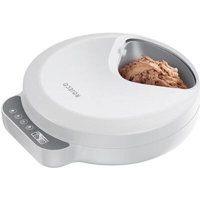 Rojeco F26 4 Meals Cat Feeder Button Version with 2 Ice Packs (white) (24 cl), Futternapf Rojeco F26 4 Meals Cat Feeder Button Version with 2 Ice Packs (white) (24 cl), Futternapf
