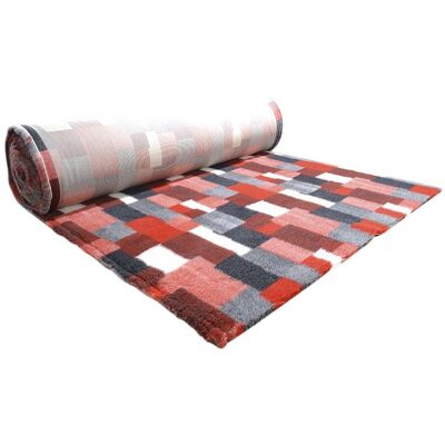 Companion ProFleece Patchwork rød/hvid/grå 100x75 cm (Hund, Katze), Hundebett + Katzenbett Companion ProFleece Patchwork rød/hvid/grå 100x75 cm (Hund, Katze), Hundebett + Katzenbett
