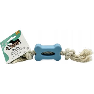 Mr. Pretzel Gummiknochen mit Seil für Hunde 8 cm (Kauspielzeug Hund), Hundespielzeug Mr. Pretzel Gummiknochen mit Seil für Hunde 8 cm (Kauspielzeug Hund), Hundespielzeug