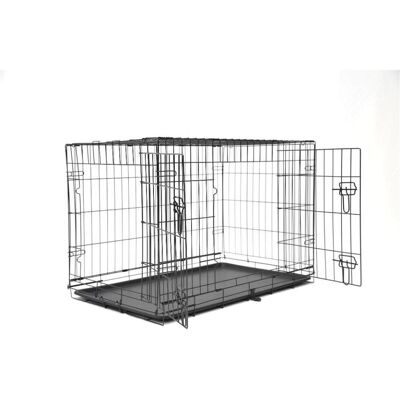 Nordic Paws Wire cage black XXL 122 x 74 x 80 cm- (540058524692), Gehege Nordic Paws Wire cage black XXL 122 x 74 x 80 cm- (540058524692), Gehege