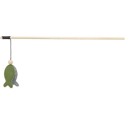 Trixie Teaser rod fish, wood/felt, catnip, 48 cm, Katzenspielzeug Trixie Teaser rod fish, wood/felt, catnip, 48 cm, Katzenspielzeug