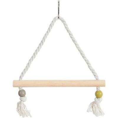 ZOLUX Vogelspielzeug - Holzschaukel mit Seil - 22x1,5x27 cm ZOLUX Vogelspielzeug - Holzschaukel mit Seil - 22x1,5x27 cm