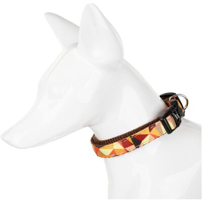 Barry King Obroża dla psa, wzór jesienny, taśma, 20MM/35-54CM brązowa (Hund), Halsband + Leine Barry King Obroża dla psa, wzór jesienny, taśma, 20MM/35-54CM brązowa (Hund), Halsband + Leine