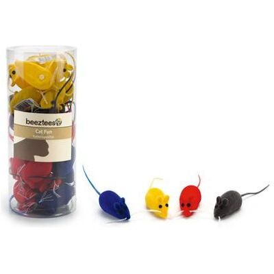 Beeztees Bz Velourmaus Sort Tonne, Katzenspielzeug Beeztees Bz Velourmaus Sort Tonne, Katzenspielzeug
