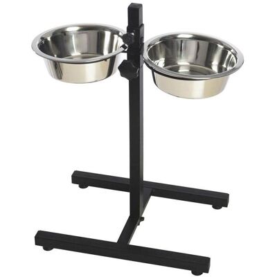 Hoppy Pets Doubl Bowl Met Adjust Stand Hoppy 2x2.8l (280 cl), Futternapf Hoppy Pets Doubl Bowl Met Adjust Stand Hoppy 2x2.8l (280 cl), Futternapf