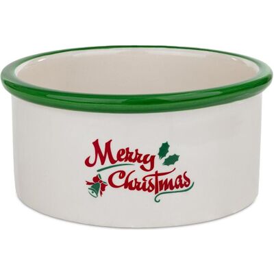 Barry King Hundenapf aus Keramik, Merry Christmas, blau, 16 x 6 cm, Futternapf Barry King Hundenapf aus Keramik, Merry Christmas, blau, 16 x 6 cm, Futternapf